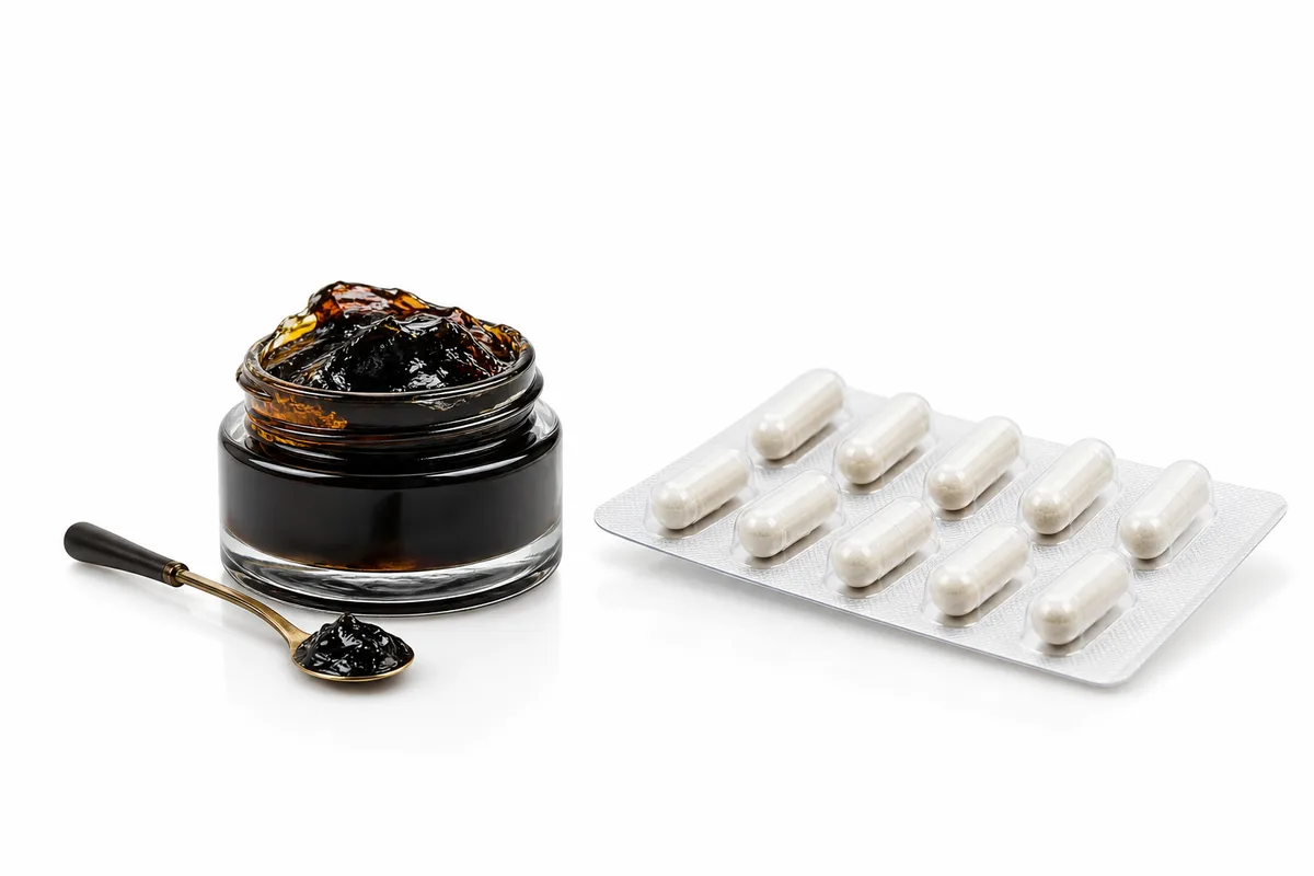 Shilajit gélules vs résine : comparaison des formes