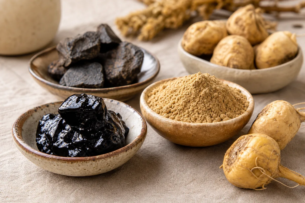 Comparaison shilajit vs maca pour énergie et libido