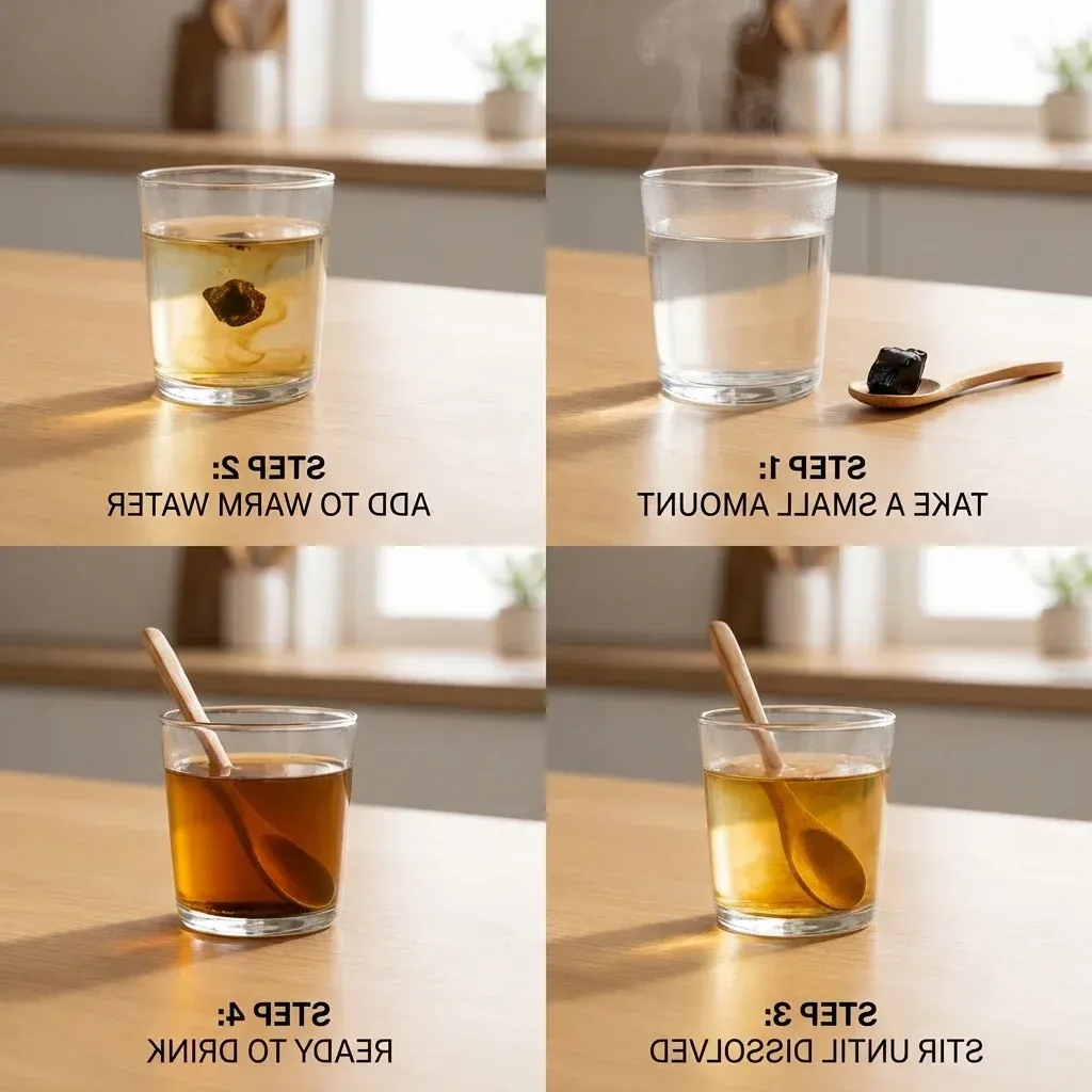 Résine de shilajit pure prête à être préparée