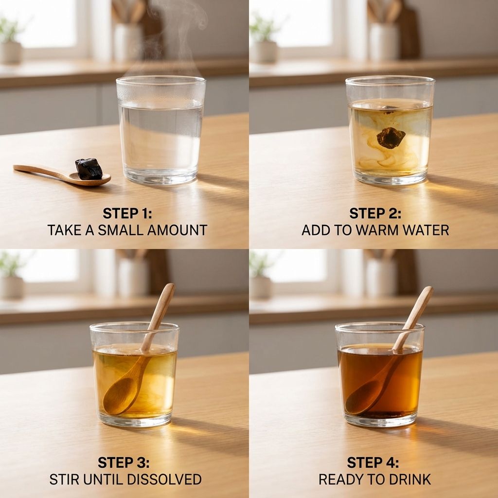 Shilajit en résine : méthode de préparation étape par étape